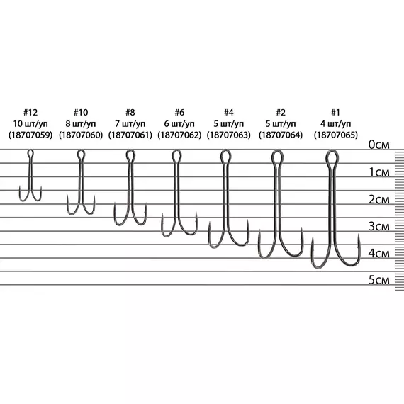 Двійник Select TWH-22L Twin Long #5/0 (3 шт / уп), Номер гачка, №: 5/0, Тип довжини: Long/Довгий, фото , изображение 3